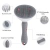 Dog Hair Removal Comb Grooming Brush Stainless Steel Cats Combs Automatic Non-slip Brushs for Dogs Cleaning Supplies
