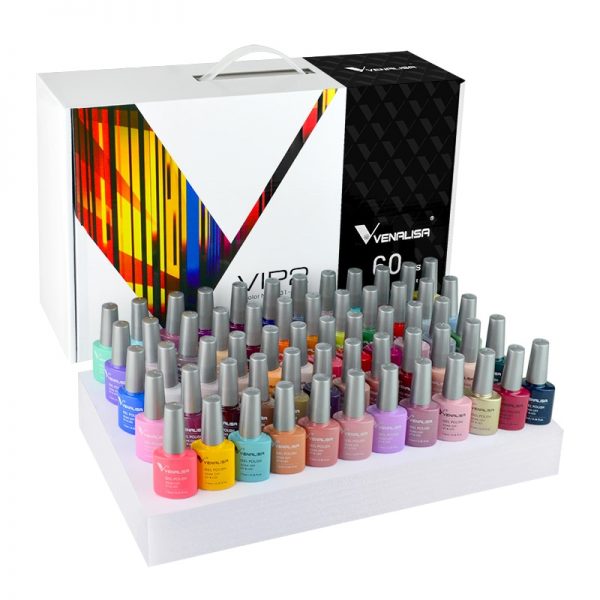 2020 new 60 fashion color Venalisa gel polish enamel vernish color gel polish for nail art design whole set nail gel learner kit