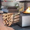 Kitchen Storage Holders Drawer Organizer Small Decorative Indoor/outdoor Firewood Log Rack Bin With Black Rangement Cuisine