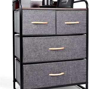 4 Dressers Drawer Tower,Perfect for Any Style of Bedroom or Living Room.Frame Dimension 31"L x 21"D x 11.4"H