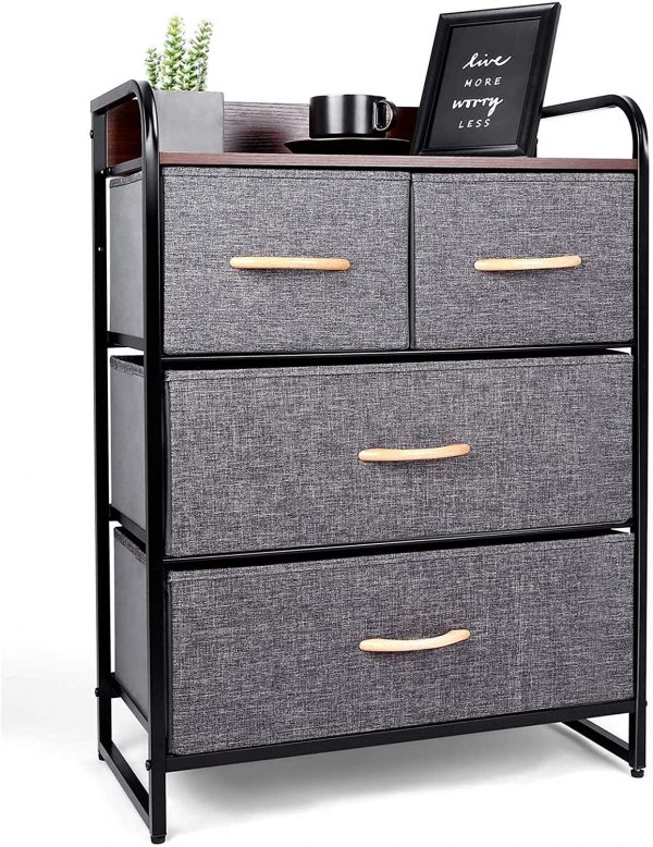 4 Dressers Drawer Tower,Perfect for Any Style of Bedroom or Living Room.Frame Dimension 31"L x 21"D x 11.4"H