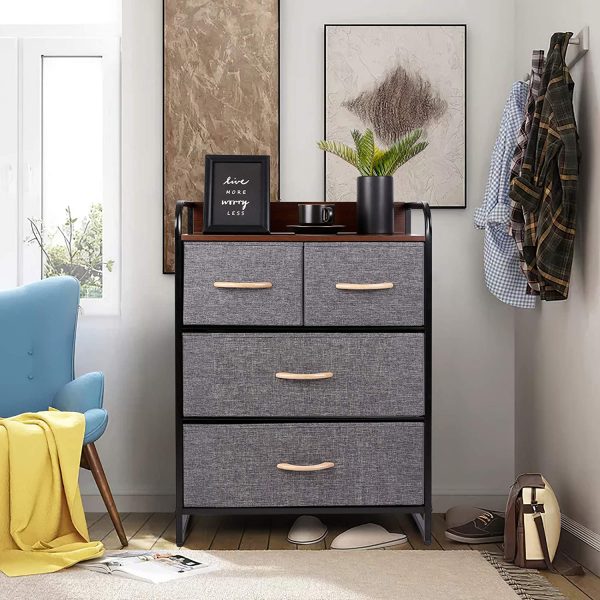 4 Dressers Drawer Tower,Perfect for Any Style of Bedroom or Living Room.Frame Dimension 31"L x 21"D x 11.4"H