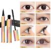 Waterproof Slender Mascara Eyeliner Set Long Thick Eyelash Curling Mascara Long Lasting Sweat Proof Liquid Eye Liner Eyelash