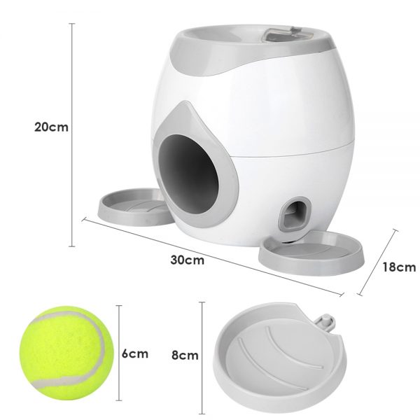 Food Machine Dogs With Tennis Training Interactive Treat Pet Cat Play Toy Game Train Machine