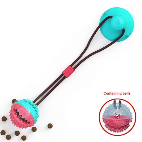 Dog Toy Silicon Suction Cup Tug Interactive Dog Ball Toys For Pet Chew Bite Tooth Cleaning Toothbrush Dogs Food Toys