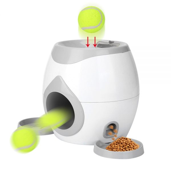 Food Machine Dogs With Tennis Training Interactive Treat Pet Cat Play Toy Game Train Machine