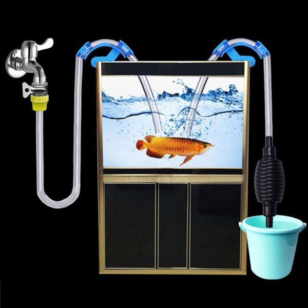 Aquarium Fish Tank Vacuum Gravel Water Filter Cleaner Siphon Pump Manual Cleaner Pump Safe Vacuum Aquarium Water Changer