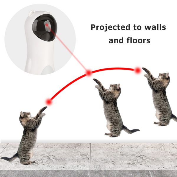 Pet Cat LED Laser Toys Smart Automatic Cat Exercise Training Entertaining Funny Rotating Toy Multi-Angle USB Charge Toys