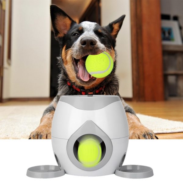 Food Machine Dogs With Tennis Training Interactive Treat Pet Cat Play Toy Game Train Machine