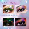 Neon Eyeshadow 24 Colors Palette Glow in the Dark Aurora Glow Eyeshadow Palette Stage Halloween Makeup Kit UV Glow Blacklight