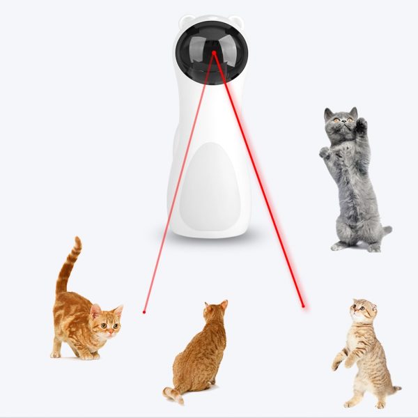 Pet Cat LED Laser Toys Smart Automatic Cat Exercise Training Entertaining Funny Rotating Toy Multi-Angle USB Charge Toys