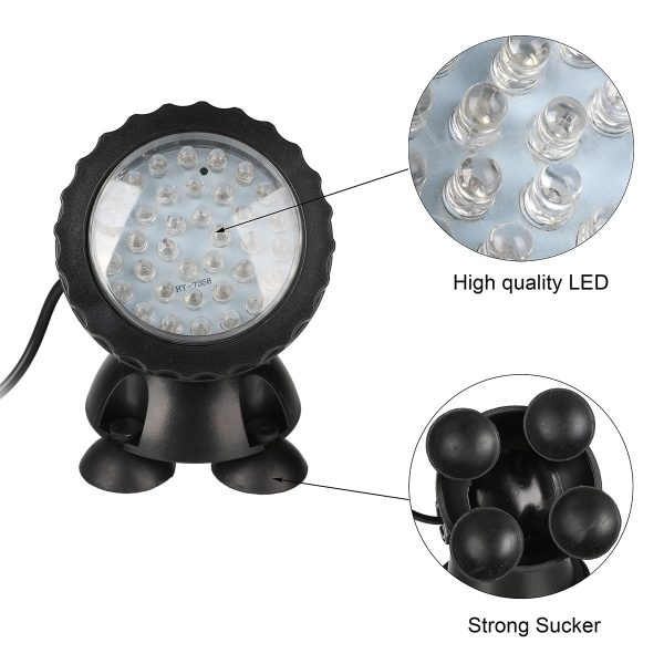 1 Set 2/4 Light Waterproof IP68 RGB 36 LED Underwater Spot Light for Swimming Pool Fountains Pond Water Garden Aquarium